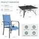 preview thumbnail 148 of 174, Patio Dining Set, Outdoor Dining Table and Chairs Set with Textilene Chairs, Adjustable Umbrella Hole for Garden, Backyard