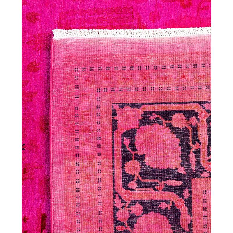 Overdyed One-of-a-Kind Hand-Knotted Area Rug - Pink - 9' 2" x 12' 4"