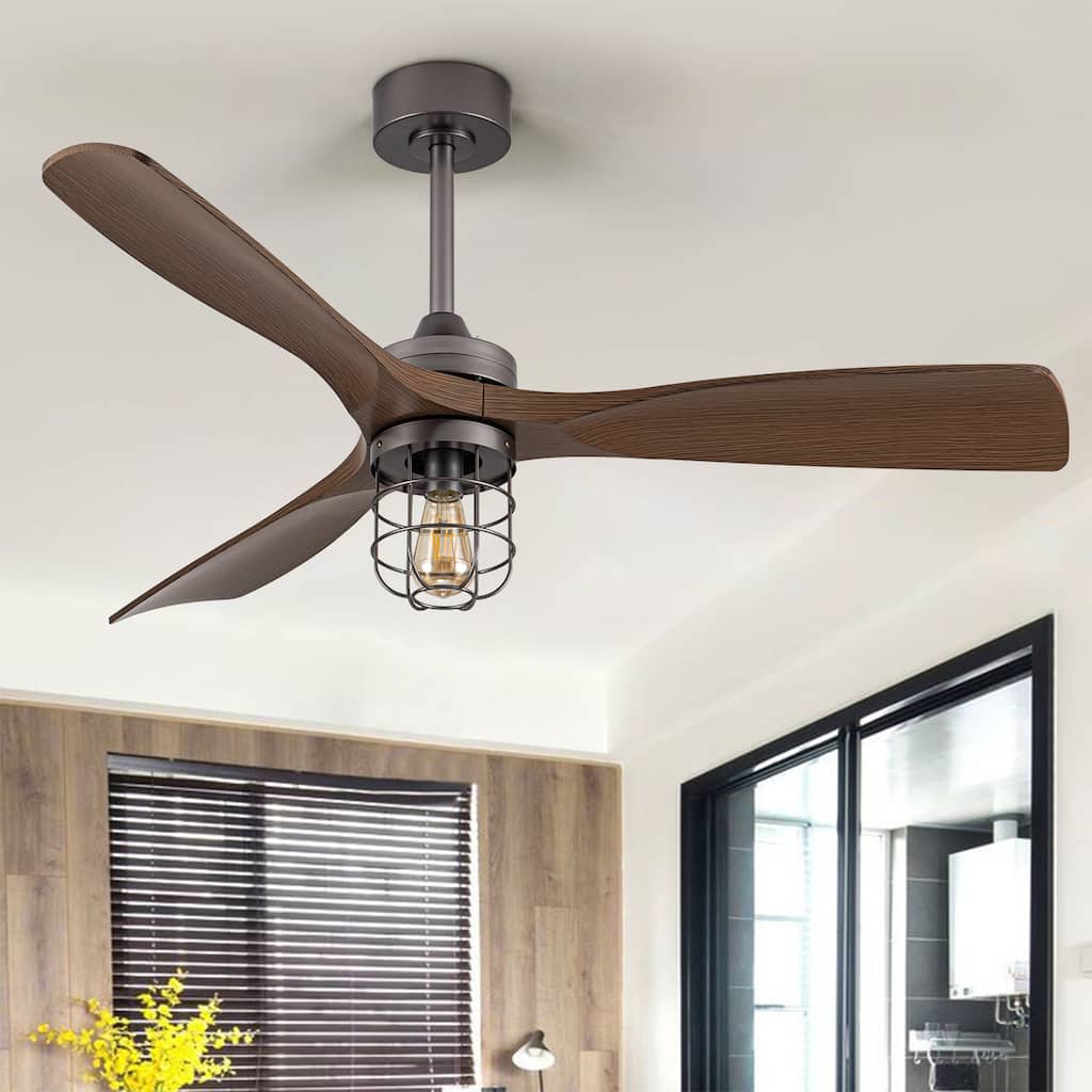 Metal Ceiling Fan Light with Remote