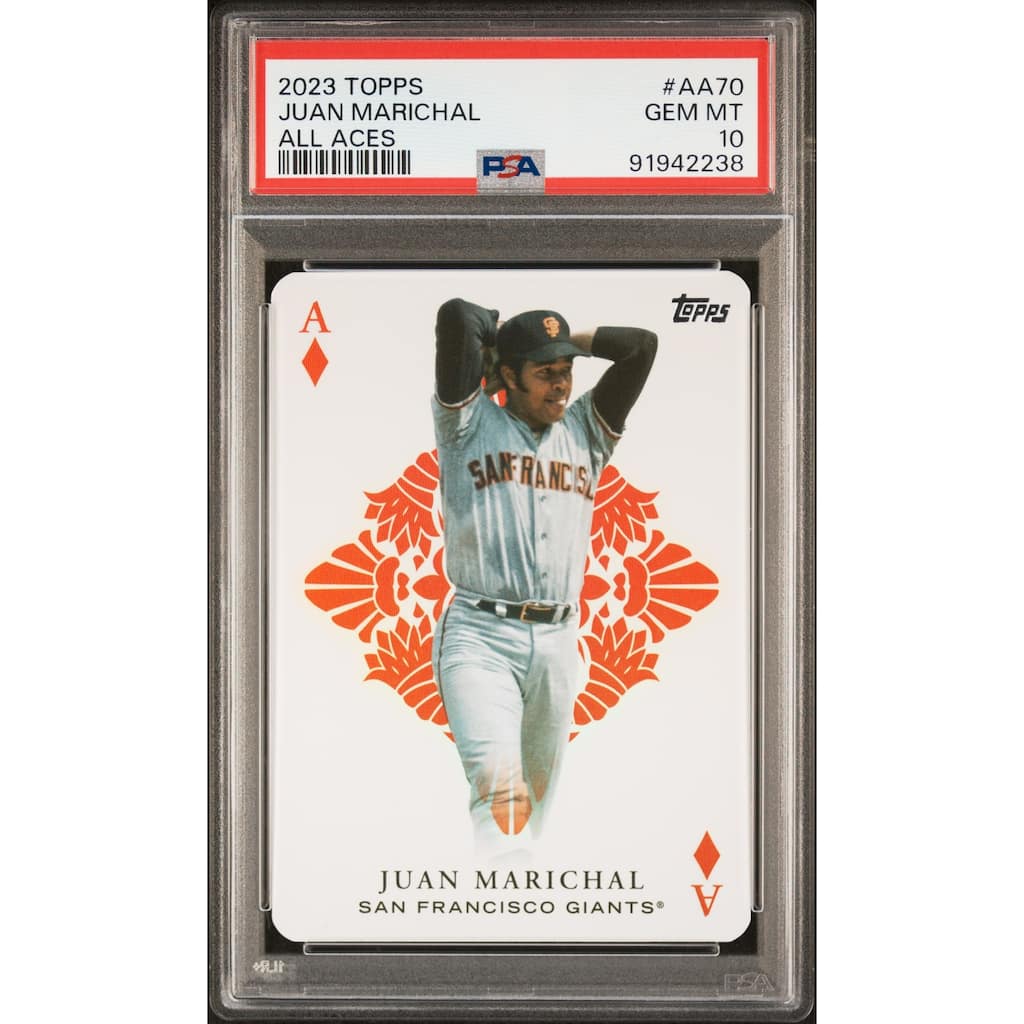 Juan Marichal 2023 Topps All Aces Baseball Card #AA70 Graded PSA 10 - 8'6" x 11'6"