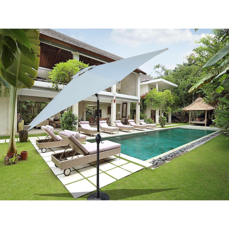 9FT Frozen Dew Outdoor Patio Umbrella with Tilt and Crank System