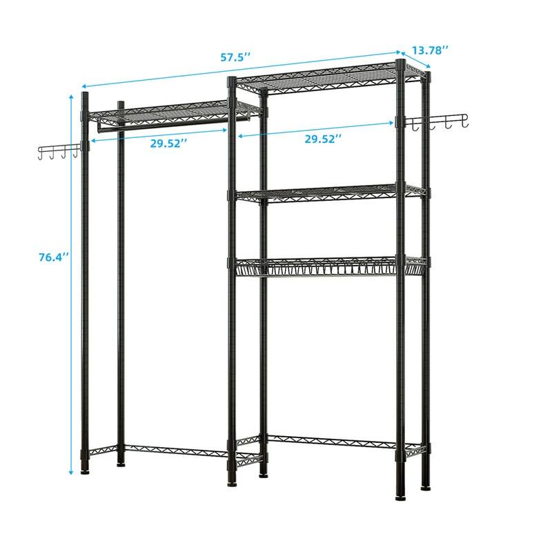 The Washer and Dryer Storage Shelf Garment Rack