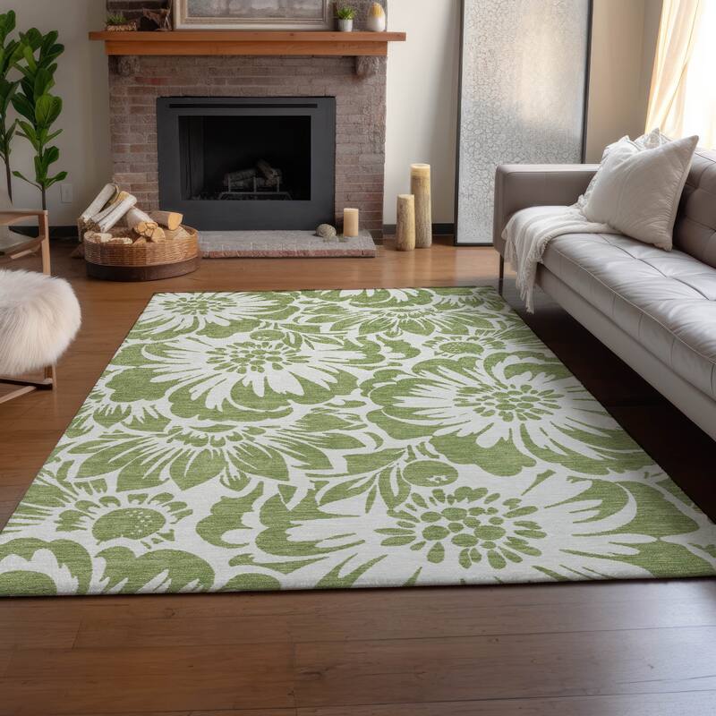 Premium Washable Super Soft Modern Floral Mayfield Rug