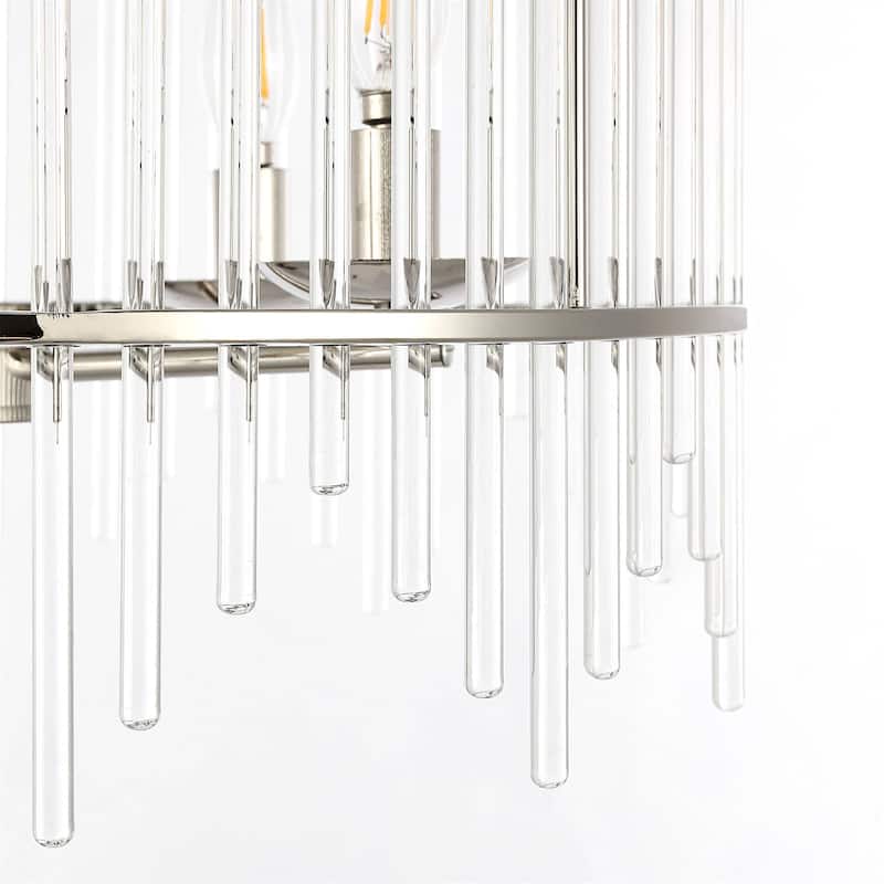 Mordern Glass Rod Chandelier With 5 Light