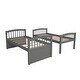 preview thumbnail 30 of 44, Modern Design Wood Bunk Bed with Ladder, Multifunctional Trundle Bunk Bed with Drawers