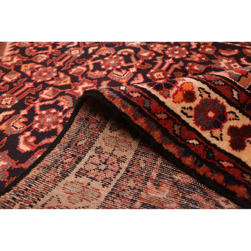 ECARPETGALLERY Hand-knotted Andelz Black, Red Wool Rug - 3'5 x 10'9