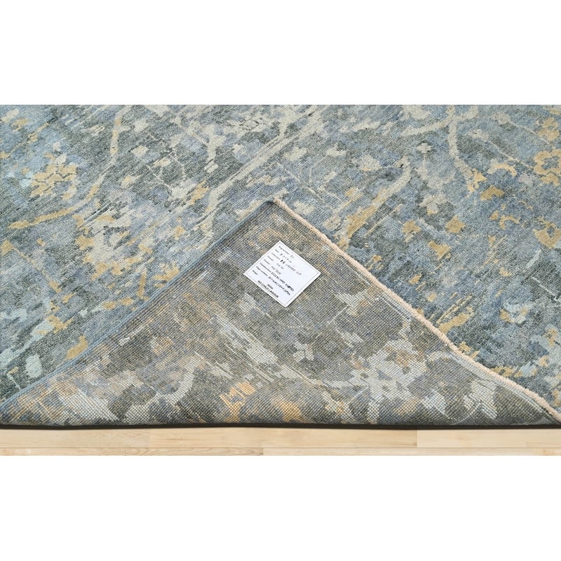 Transitional LoomBloom Gray Turkish Oushak Wool Hand Knotted Rug - 8' x 9' 10''