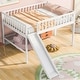 preview thumbnail 11 of 22, Full Low Loft Bed with Ladder & Slide, White