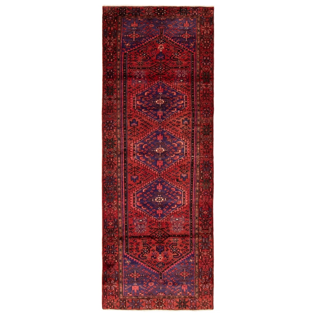 ECARPETGALLERY Hand-knotted Anadol Red Wool Rug - 3'11 x 10'9
