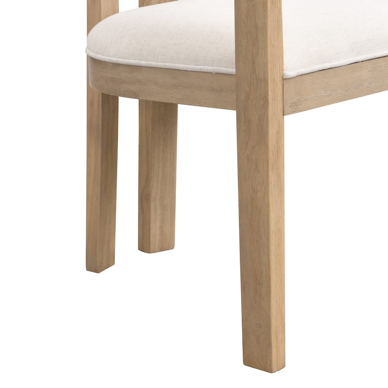 Arkenis 7pc Dining Set with Cushioned Seat and Back, Rubberwood by Christopher Knight Home