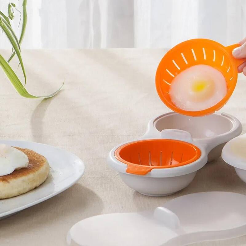 BPA Free Microwave Double Cup Perfect Eggs Poacher On Sale Bed Bath & Beyond 40308337