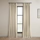 preview thumbnail 48 of 165, Exclusive Fabrics Signature Plush Velvet Hotel Blackout Curtains (1 Panel) - Luxury Soft Drapery for Light Control & Elegance 50 X 108 - Angora Beige