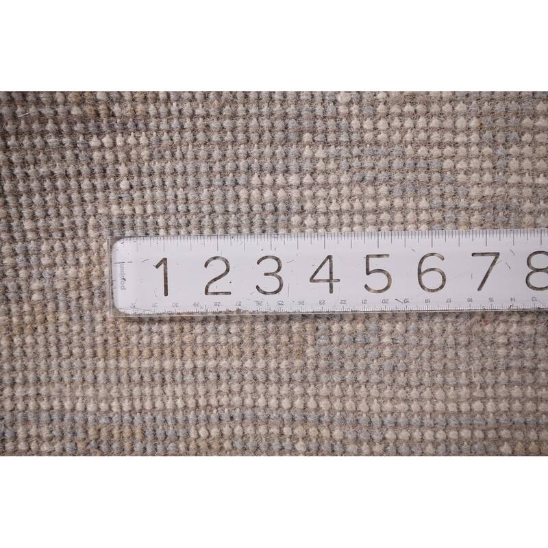 All-Over Gray Oushak Indian Square Area Rug Handmade Wool Carpet - 8'0"x 7'8"