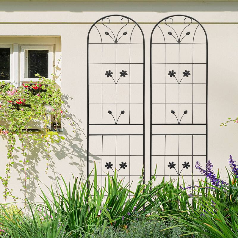 4 Pack Metal Garden Trellis 86.7" x 19.7" Rustproof Trellis for Climbing Plants Outdoor Flower Support