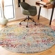 preview thumbnail 2 of 11, SAFAVIEH Monaco Gotlind Boho Abstract Rug 6'7" Round - Grey/Multi - Round