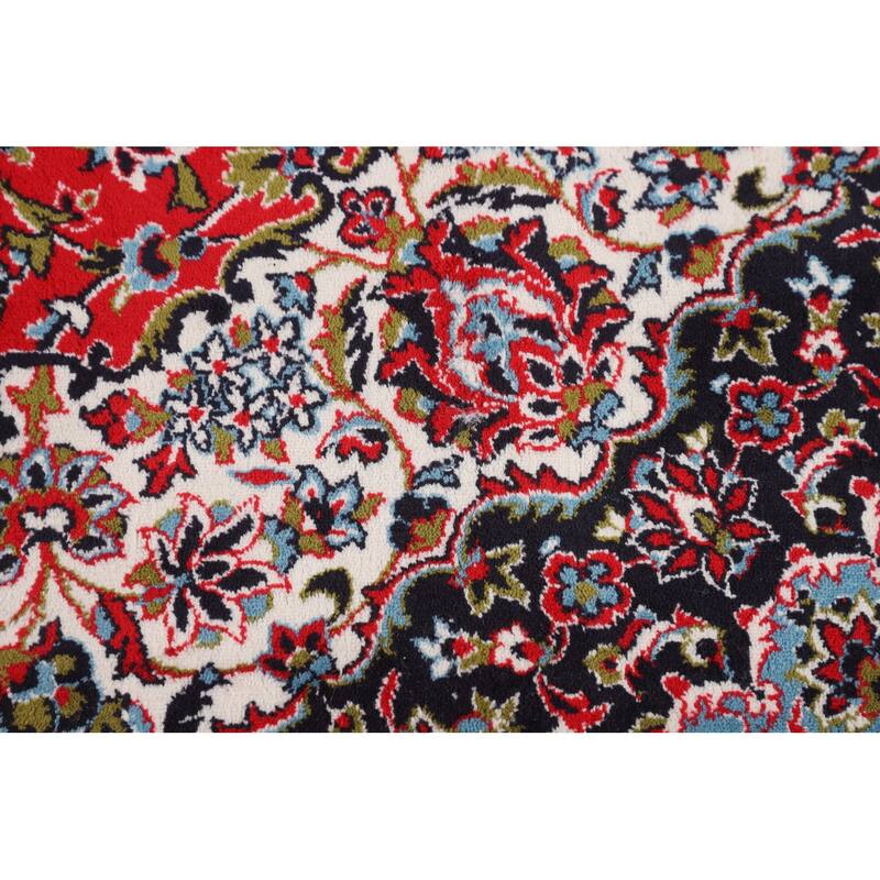 Traditional Floral Kashan Turkish Rug Medallion Machine-Made Carpet - 9'7" x 13'3"