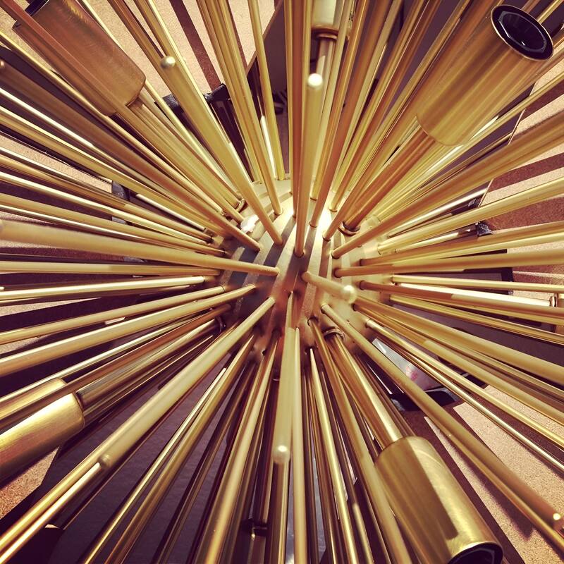 Astra Sputnik 12-Light Sputnik Golden Sphere Chandelier