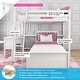 preview thumbnail 2 of 22, Max and Lily L Shaped Twin over Twin Bunk Bed with Desk
