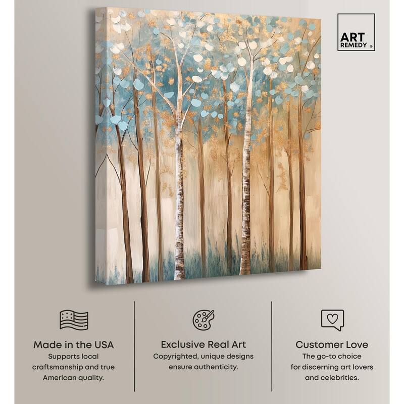 Birch Grove Radiance Canvas by Art Remedy, Gallery Wrapped