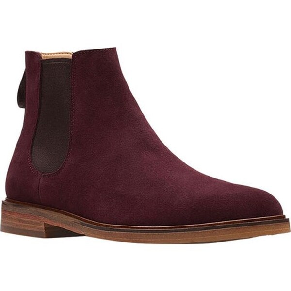 clarks burgundy mens shoes