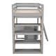 preview thumbnail 8 of 11, Twin Size Loft Bed with Ladder, Shelves and Desk, Space-saving, Grey