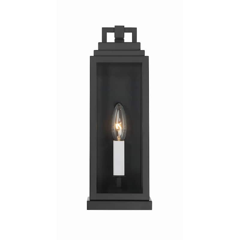 Aspen 1 Light Matte Black Outdoor Sconce - 5"W x 14"H x 4.5"D