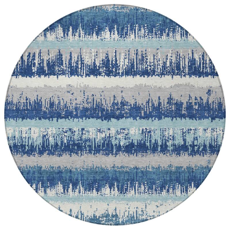 HomeRoots Striped Transitional Rectangle Outdoor Rug