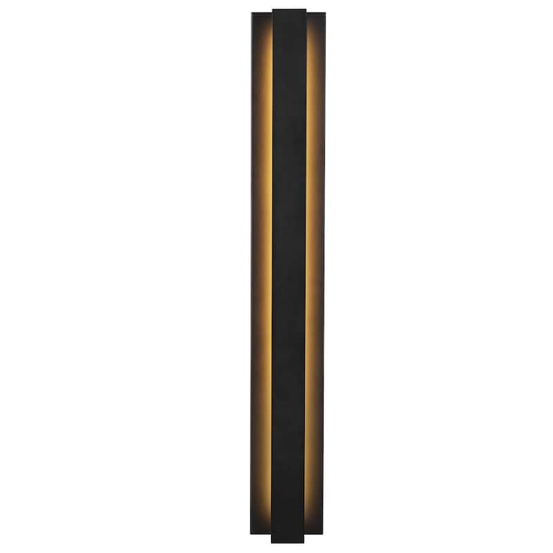 Black Modern/Contemporary LED Outdoor Wall Lantern Sconce - 39.4inch
