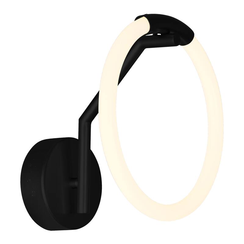 Hoops 1 Light LED Wall Sconce With Black Finish
