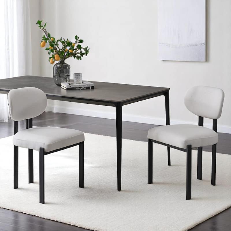 KISRAIS Modern Upholstered Dining Chair, Set of 2