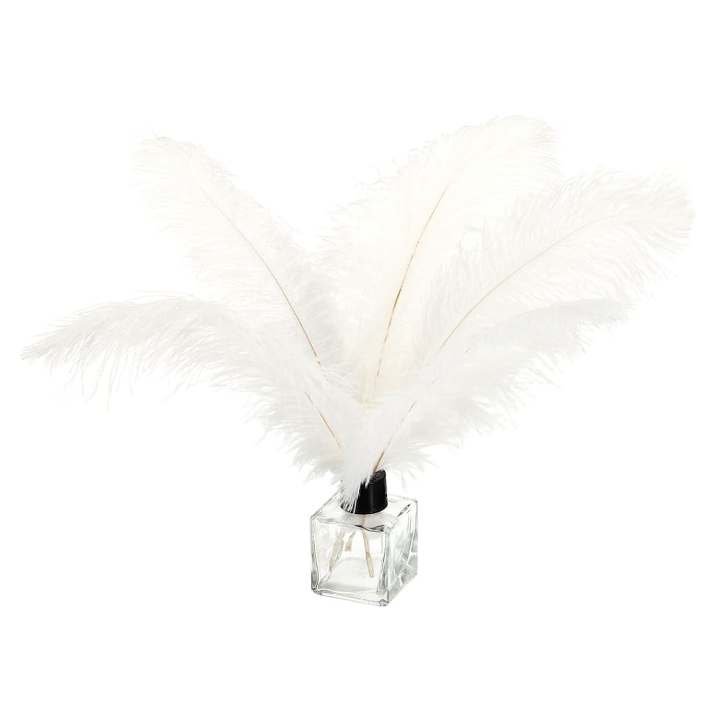 100 Pcs Natural Black / White Ostrich Feathers for Wedding Party (White)