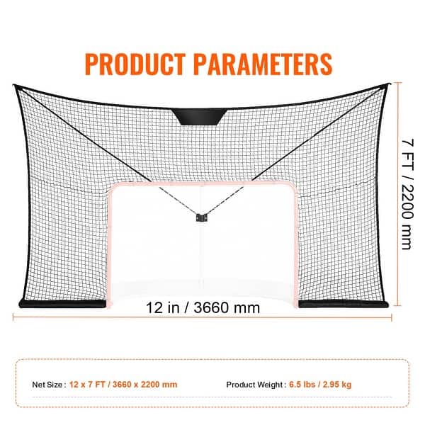 Black Hockey Net Backstop with Iron Frame and Sandbag Design