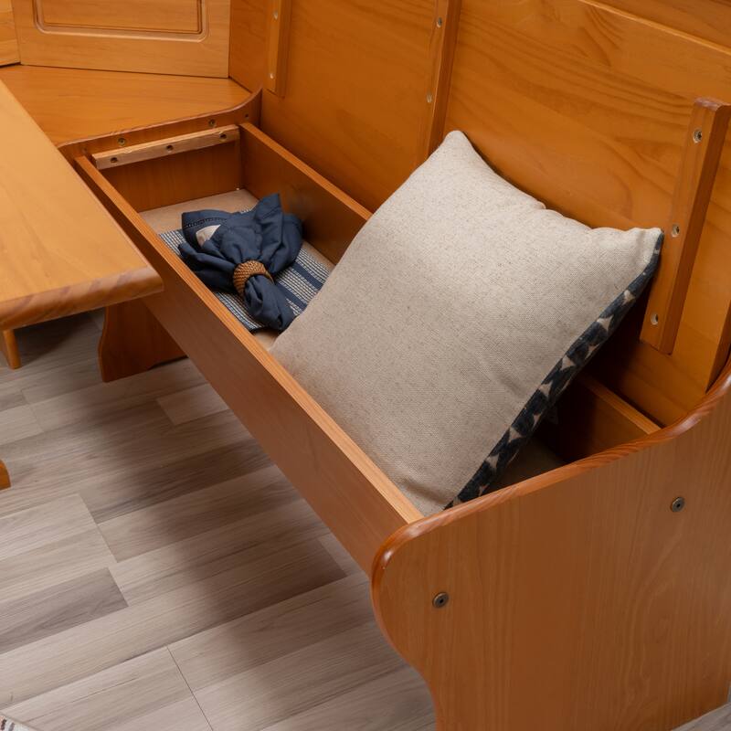 Linon Riki Corner Unit Light Brown