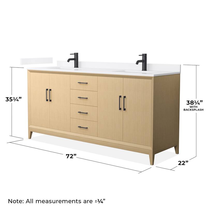 Wyndham Collection WCH7575-72D-QTZ-UNSMXX Janna 72" Free Standing