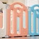preview thumbnail 7 of 5, 62.9 inch x 62.9inch Foldable Playpen, Baby Safety Play Yard With Fence Indoor Toys With Play mat 14panel and 1 play mat