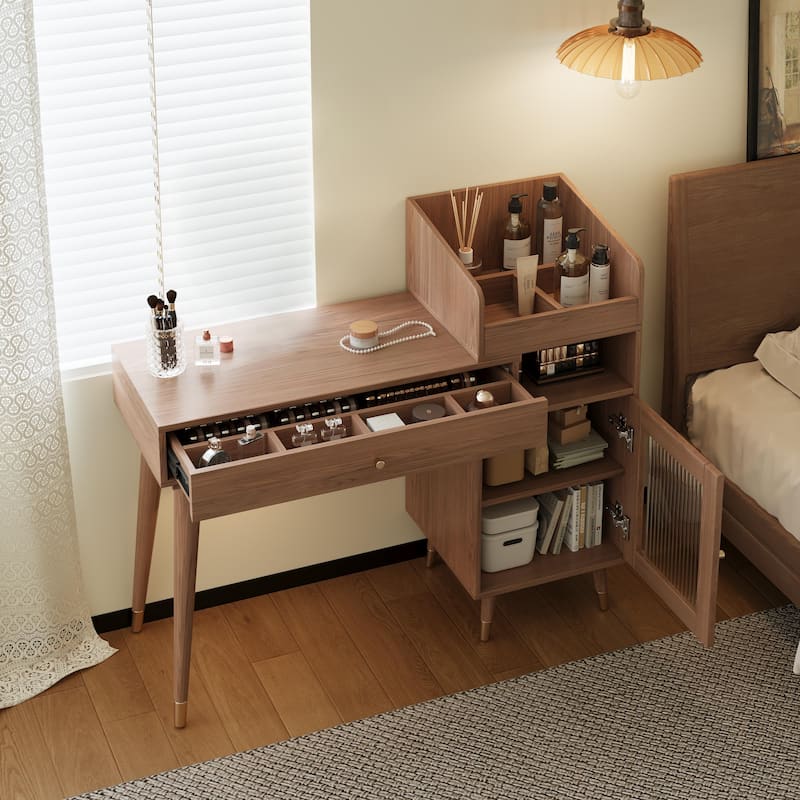 Makeup Vanity,Retractable Dressing Table