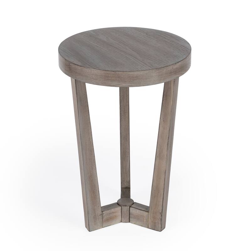 Butler Aphra Modern Solid Wood Accent Table in Driftwood Finish - Gray - Driftwood