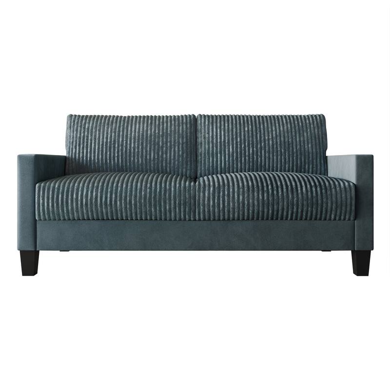 CraftPorch Corduroy Mid-Century Modern Velvet Upholstered 2-Piece Living Room Set