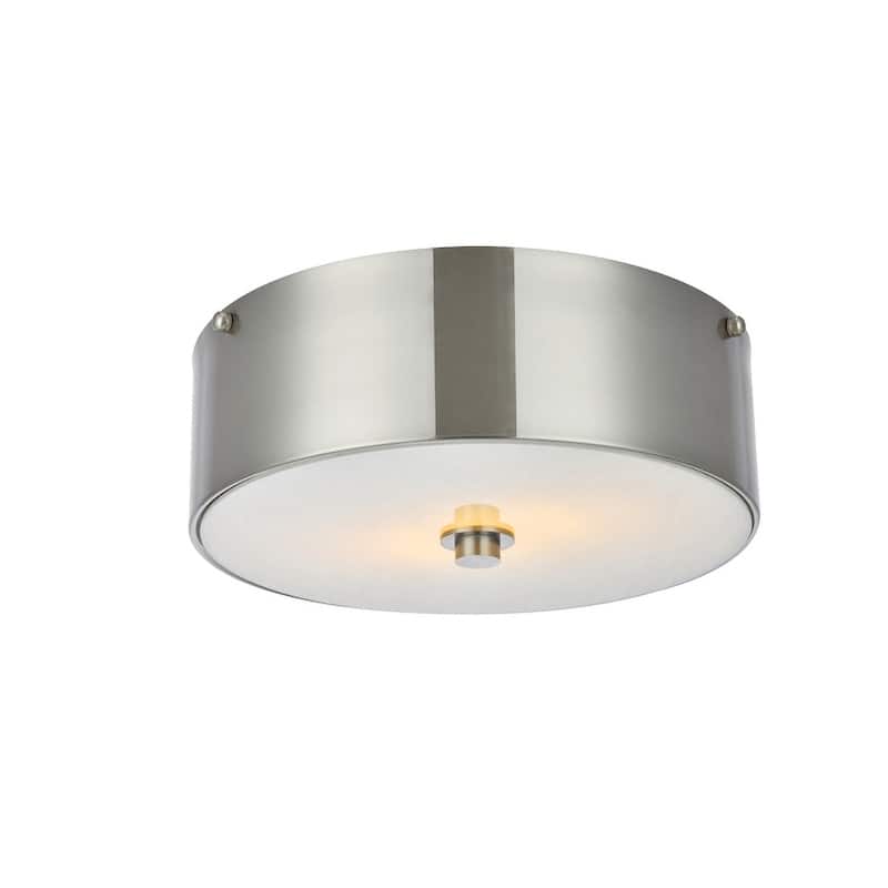 Ivy Court 2-light 12-inch Flush Mount Ceiling Light with White Shade