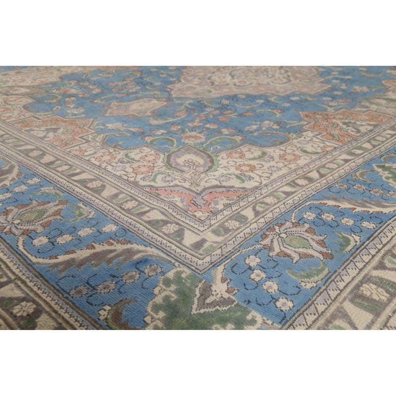 Floral Tabriz Persian Vintage Rug Handmade Living Room Wool Carpet - 8'1"x 11'3"