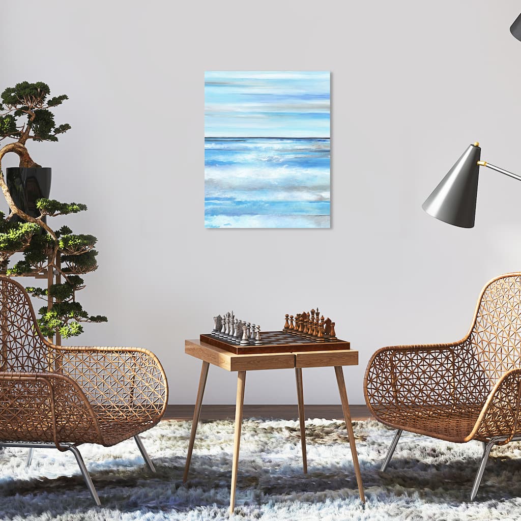 Wynwood Studio Canvas Nautical and Coastal Blue Journey Blue and Nautical & Coastal Wall Art Canvas Print