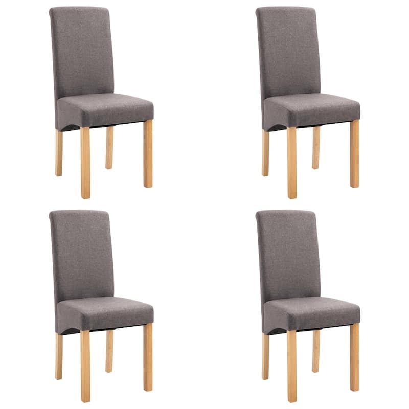 vidaXL Dining Chairs 4 pcs Taupe Fabric