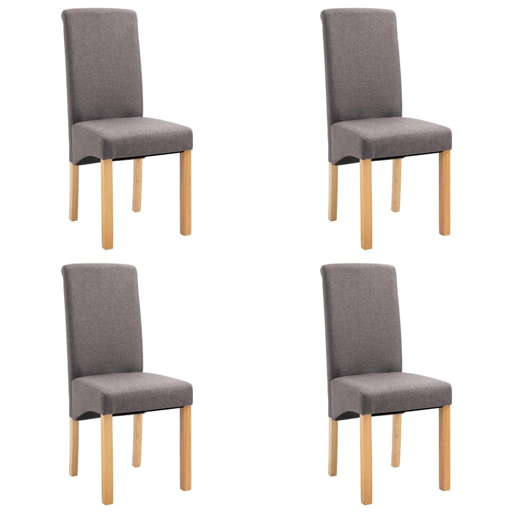 vidaXL Dining Chairs 4 pcs Taupe Fabric