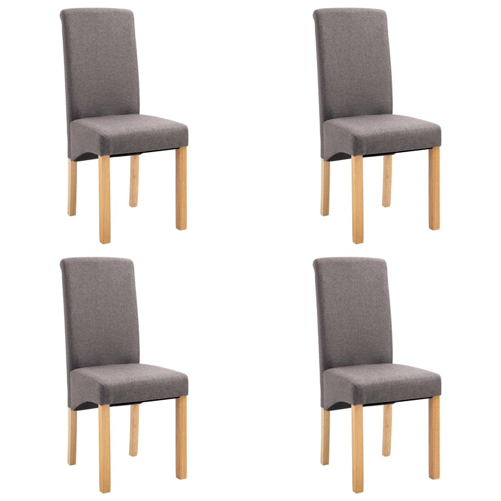 vidaXL Dining Chairs 4 pcs Taupe Fabric
