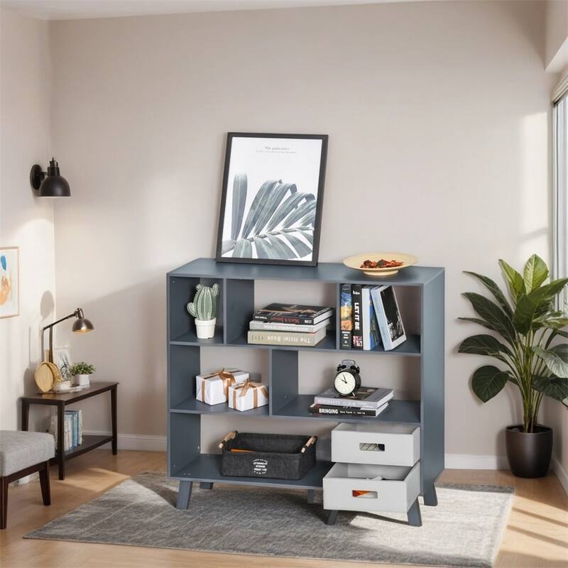 3-Tier Child Bookcase Open Shelves Cabinet Floor Standing Cube Storage