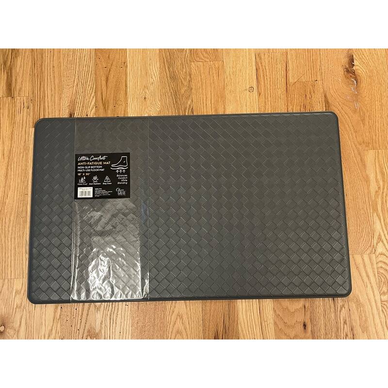 Anti-Fatigue Emboss Mat 18" x 30" - Charcoal