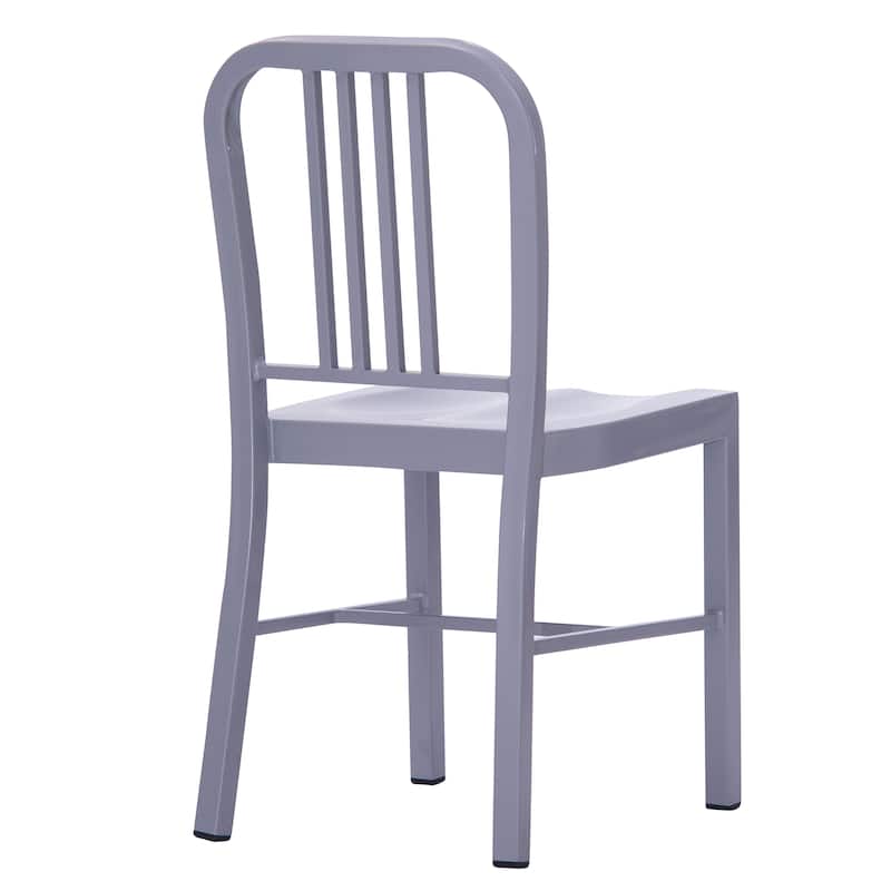 Industrial Metal Indoor-Outdoor Chair Set of 2
