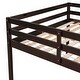 preview thumbnail 15 of 26, Full Size Low Loft Bed with inclined Ladder and Guardrails, White