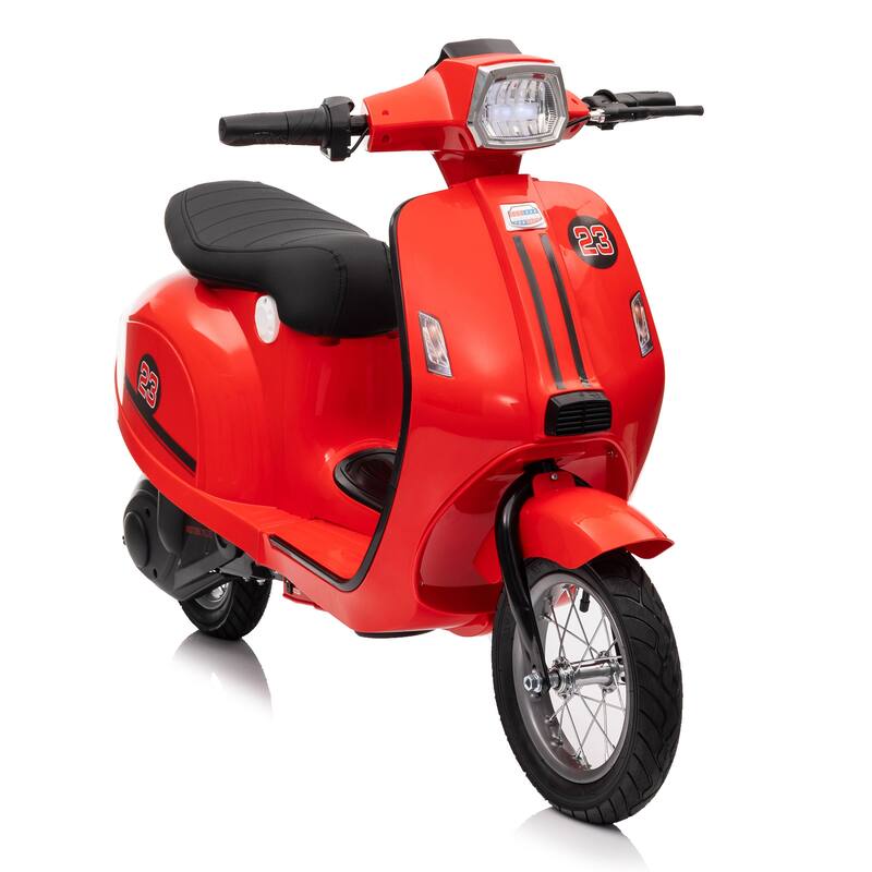 24V 250W Powerful Electric Scooter W/12" Air-Filled Tires,Hand Accelerator & Brake,Dual Rear Suspension, Recommended age: 8+