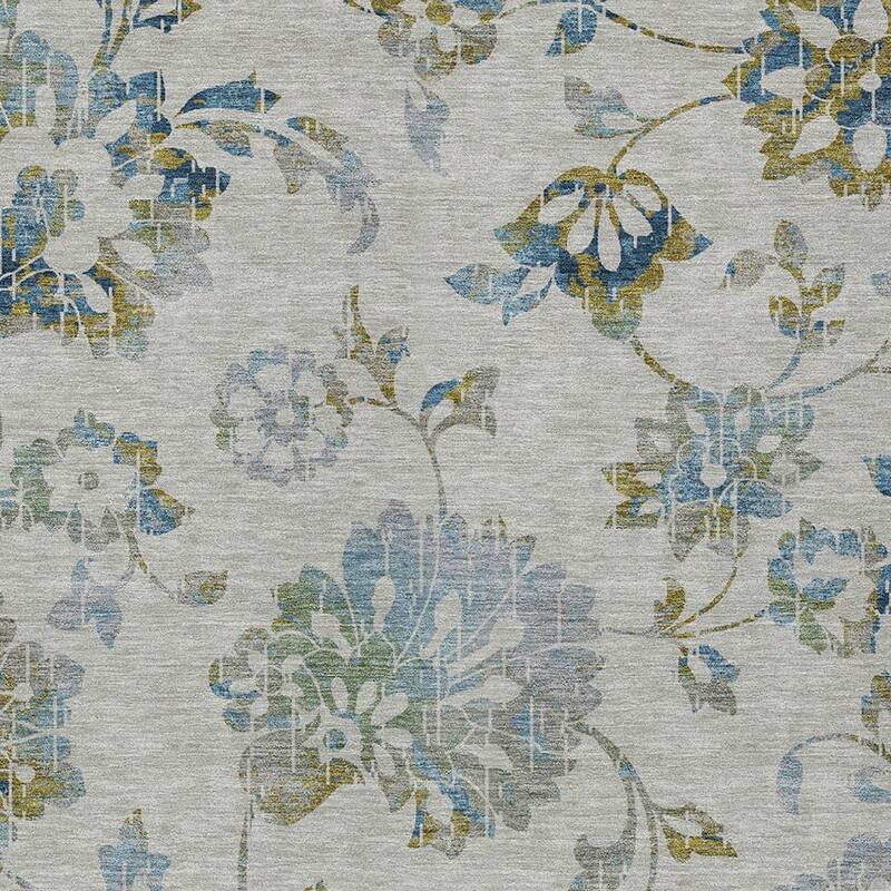 HomeRoots Floral Transitional Rectangle Outdoor Rug